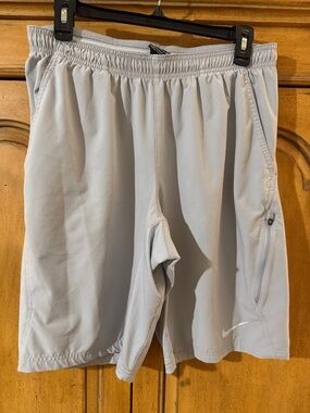 Nike Men’s Light Gray Performance Athletic Shorts